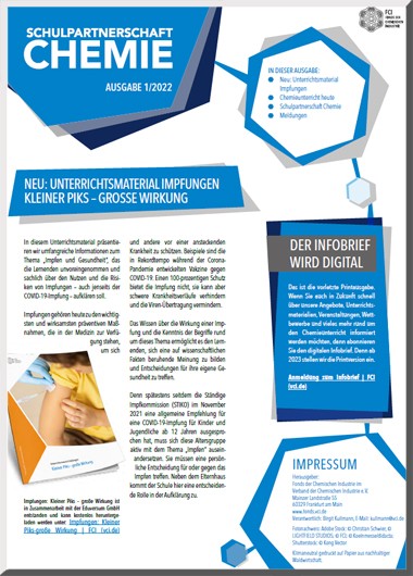 Fonds-Infobrief: Schulpartnerschaft-Chemie 2/2021