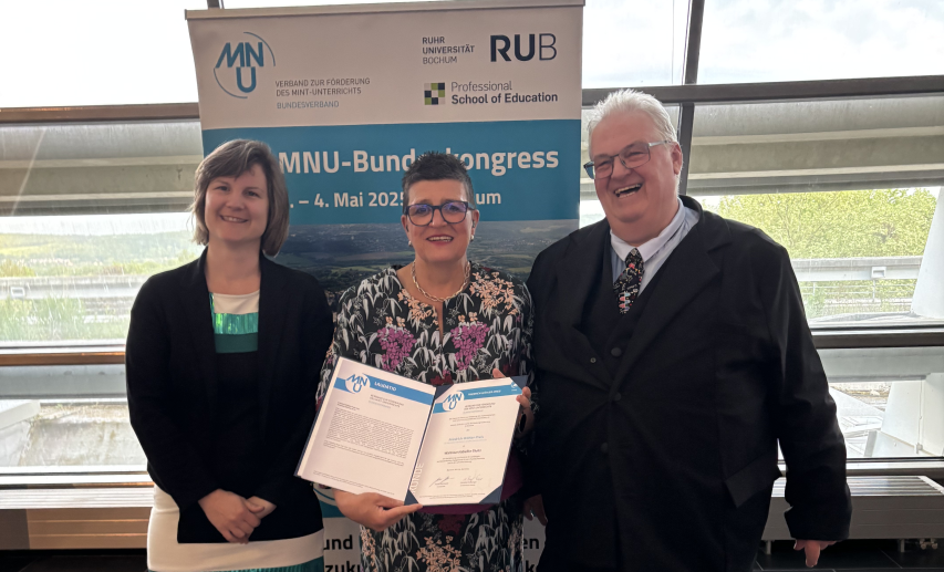 Wöhler-Preisverleihung 2025 (von links): Dr. Verena Weidmann, Waltraud Habelitz-Tkotz, Frank Herrmann Wöhler-Preisverleihung 2025 (von links): Dr. Verena Weidmann, Waltraud Habelitz-Tkotz, Frank Herrmann