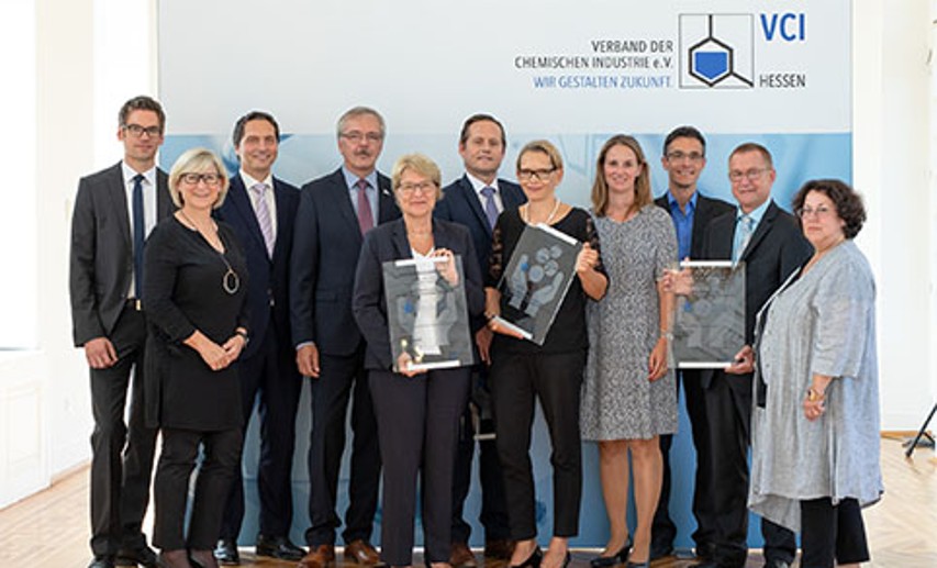 Juroren und Preisträger des hessischen Responsible-Care Landeswettbewerb 2018