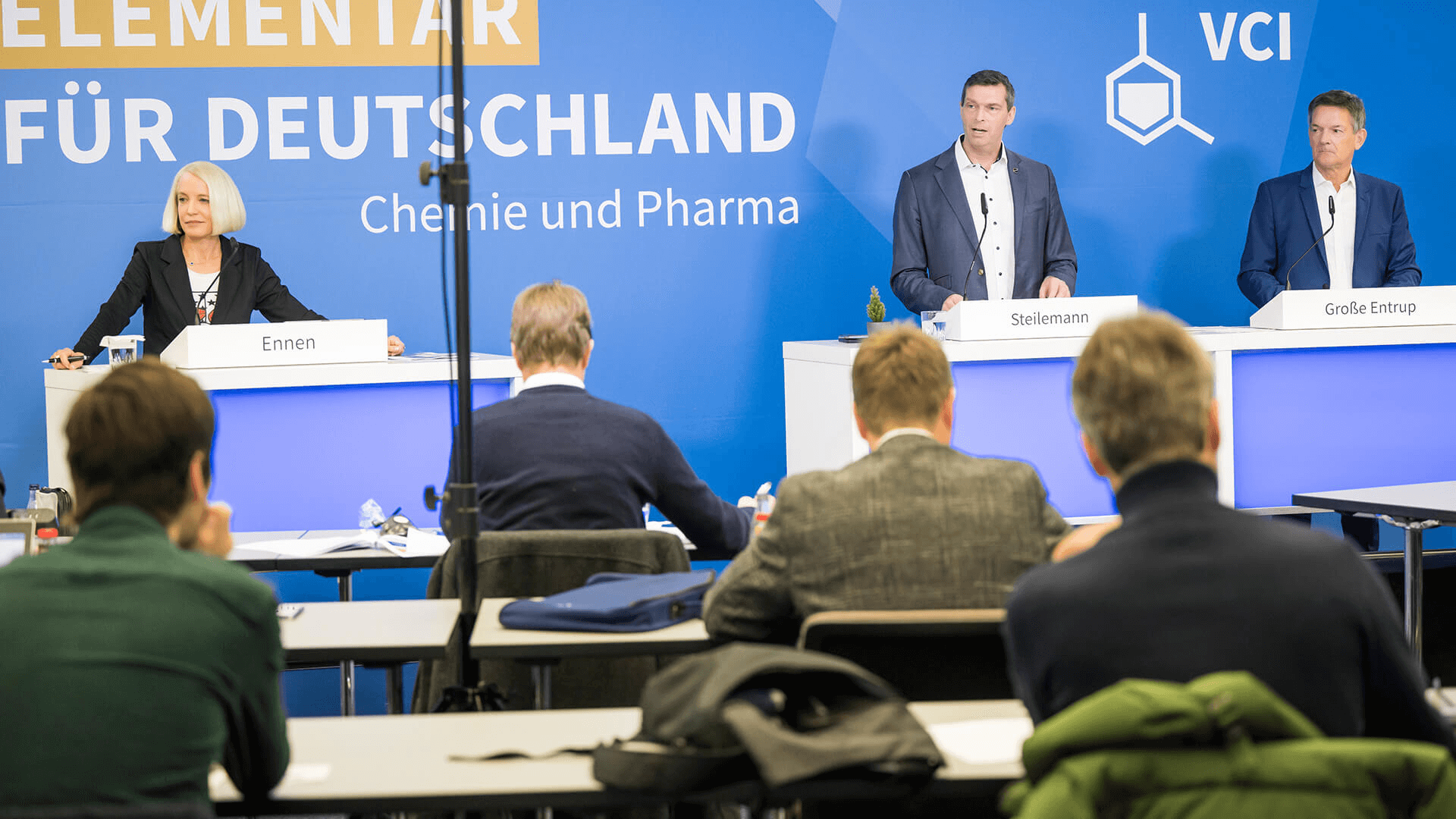 VCI-Präsident Markus Steilemann am Rednerpult