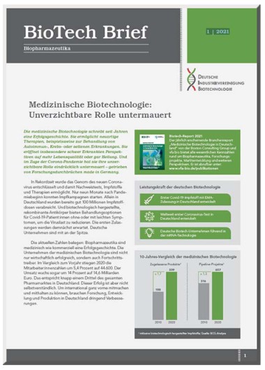 Medizinische Biotechnologie: Unverzichtbare Rolle untermauert