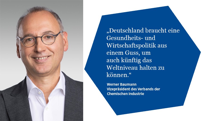 Werner Baumann, Vizepräsident des Verbands der Chemischen Industrie © Bayer AG