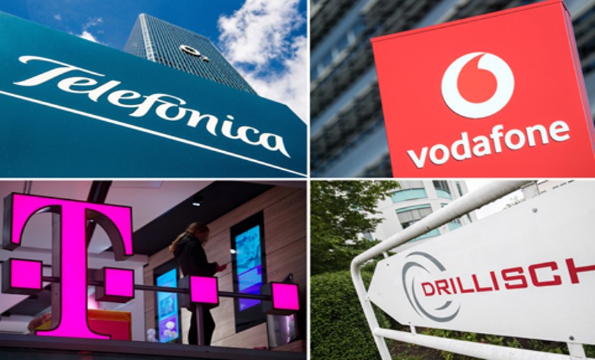 6,5 Milliarden Euro zahlen diese vier Unternehmen für die Nutzung der neuen 5G-Mobilfunkfrequenzen. - Foto: © picture alliance/dpa