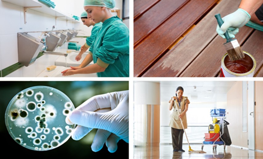 Health thanks to biocides © Fotolia.com - im Uhrz.sinn von l.o.: WavebreakmediaMicro; fotoknips; Kadmy; Alexander Raths Health thanks to biocides © Fotolia.com - im Uhrz.sinn von l.o.: WavebreakmediaMicro; fotoknips; Kadmy; Alexander Raths